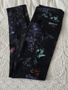 Bench Black Leggings with Multicolor Floral Print